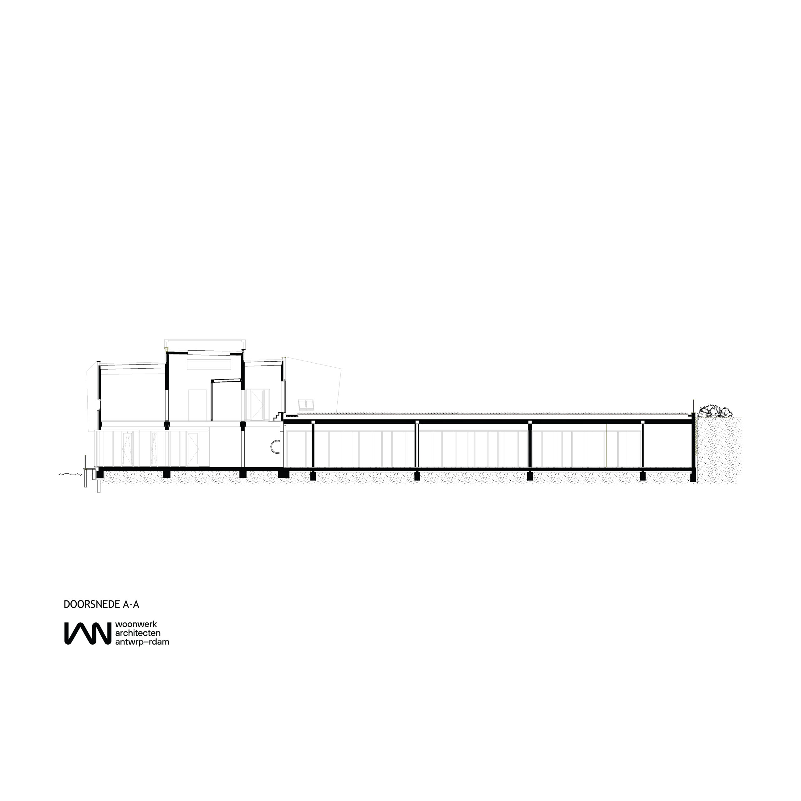 Doorsnede. Beeld Woonwerk architecten