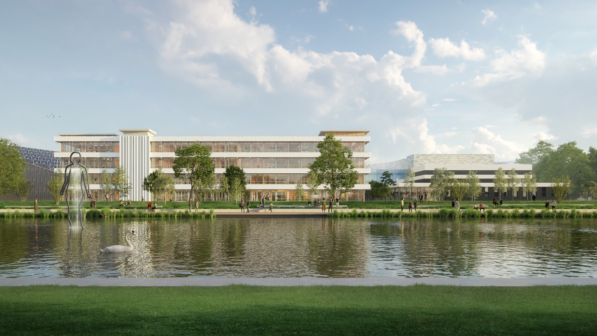 Render voor de transformatie van Nijenborgh 4. Beeld Benthem Crouwel Architects en Nieuwe Architecten