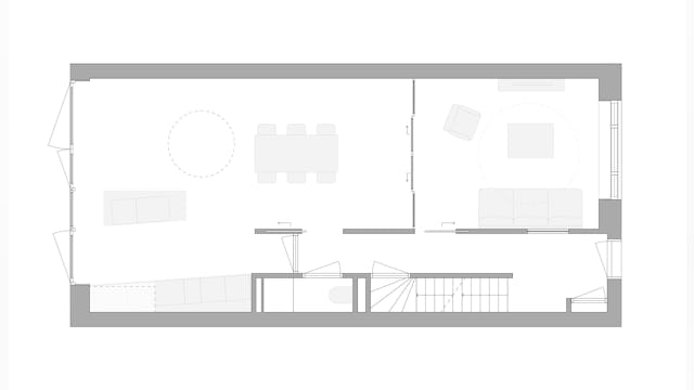 Plattegrond, begane grond door Zoetmulder Architect.