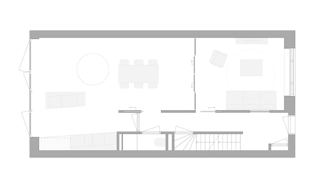 Plattegrond, begane grond door Zoetmulder Architect.