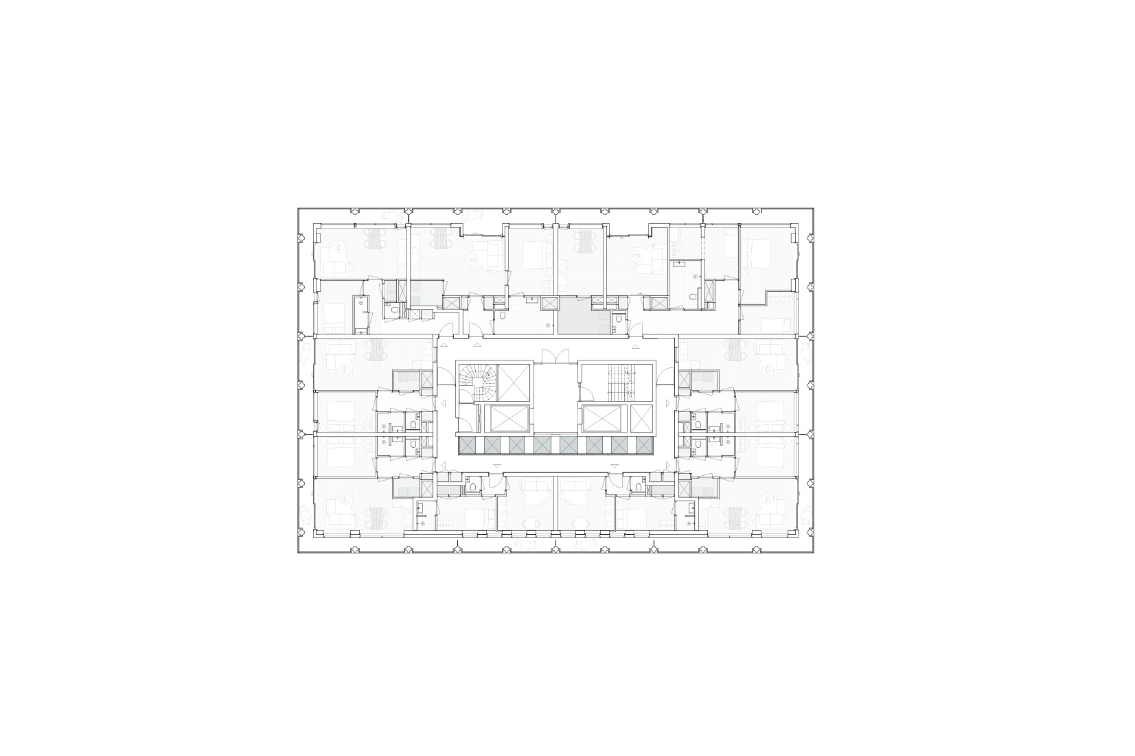 Plattegrond De Louise. Tiende verdieping