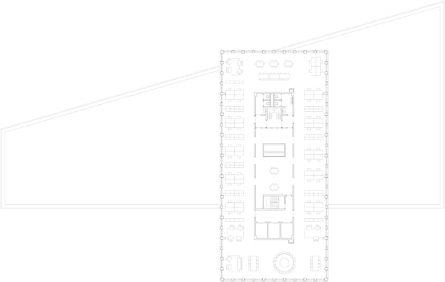 Plattegrond achtste verdieping