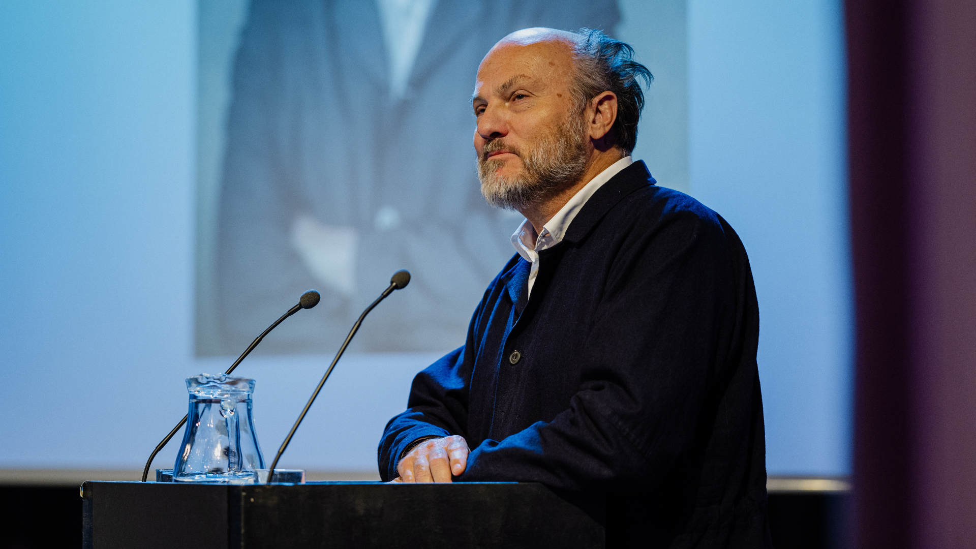 Willem Jan Neutelings tijdens zijn lezing op ARC25 Podium. Beeld David Meulenbeld