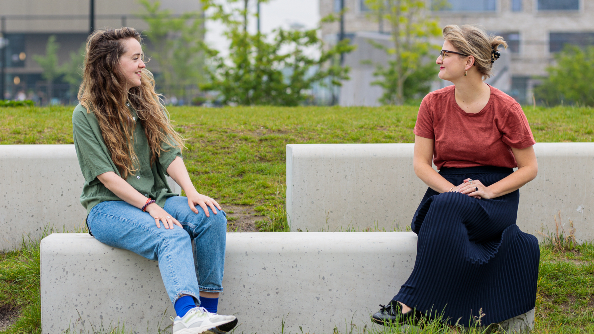 Ariadne Onclin (l) en Michelle Gulickx. Beeld David Meulenbeld