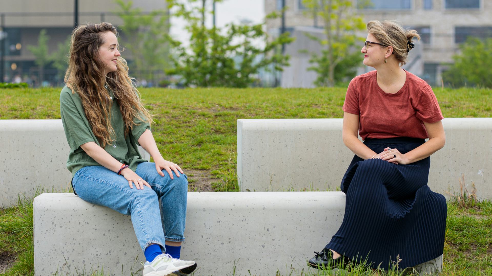 Ariadne Onclin (l) en Michelle Gulickx. Beeld David Meulenbeld