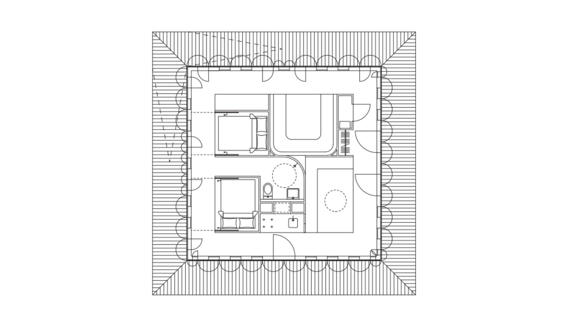 Vakantiehuis Merry Go Round door Ira Koers. Beeld Korth Tielens Architecten