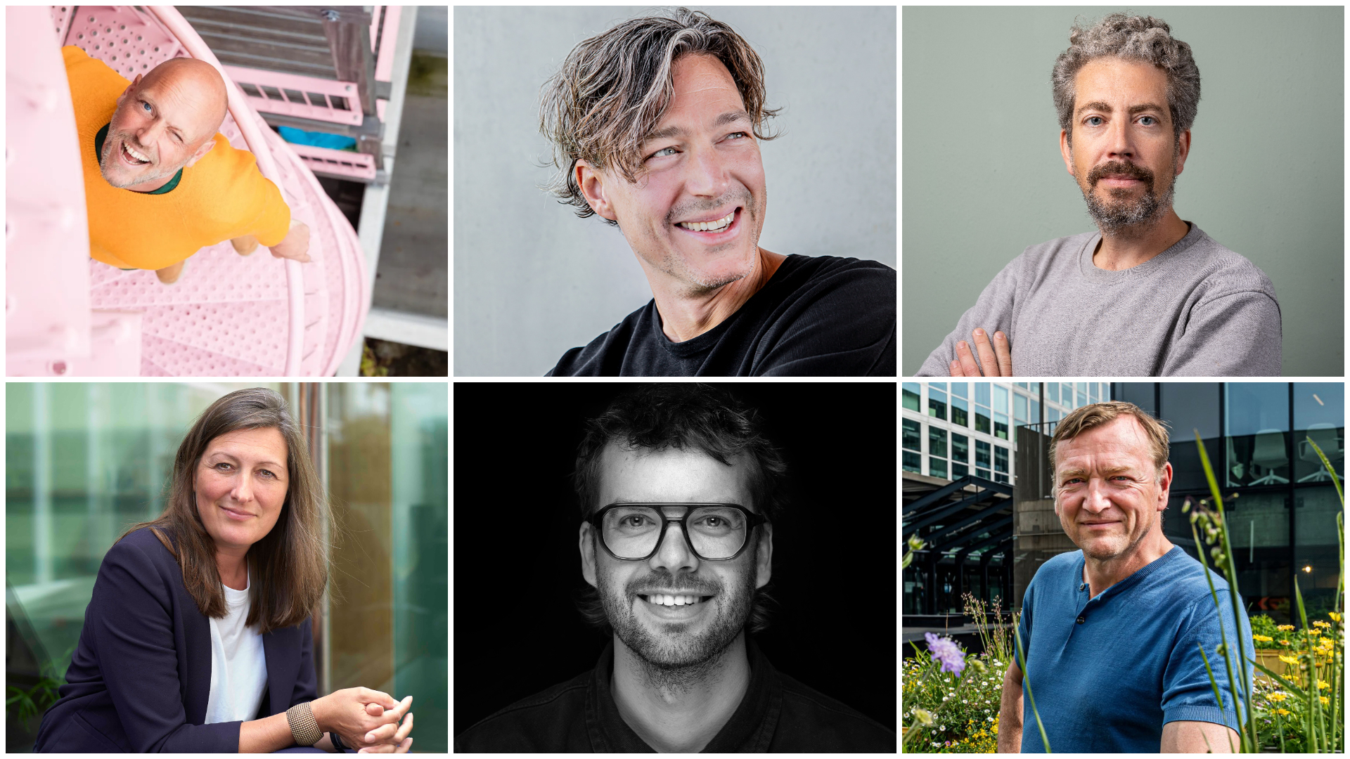 V.l.n.r. Marc Koehler, Jasper Smits, Oscar Vos, Christina Kaiser, Martijn van Gameren en Robert Winkel