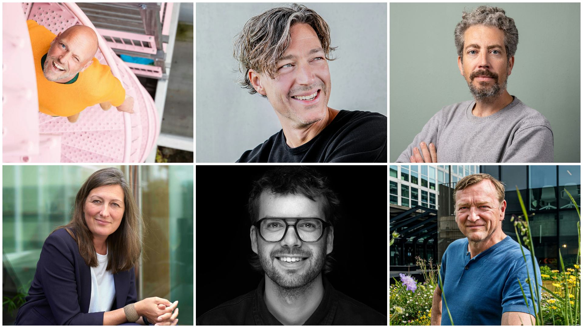 V.l.n.r. Marc Koehler, Jasper Smits, Oscar Vos, Christina Kaiser, Martijn van Gameren en Robert Winkel