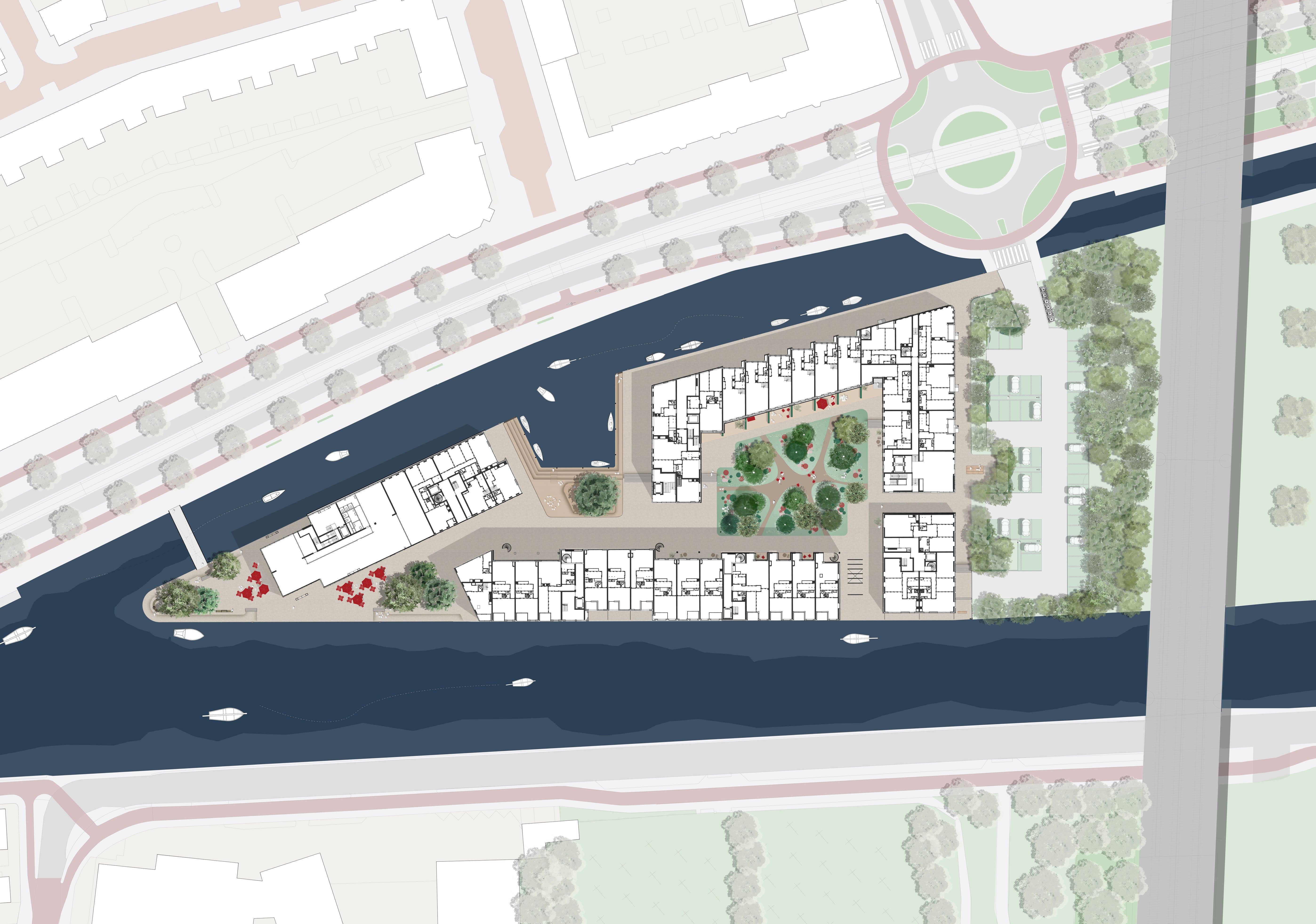 Plattegrond in situatie. Beeld KCAP