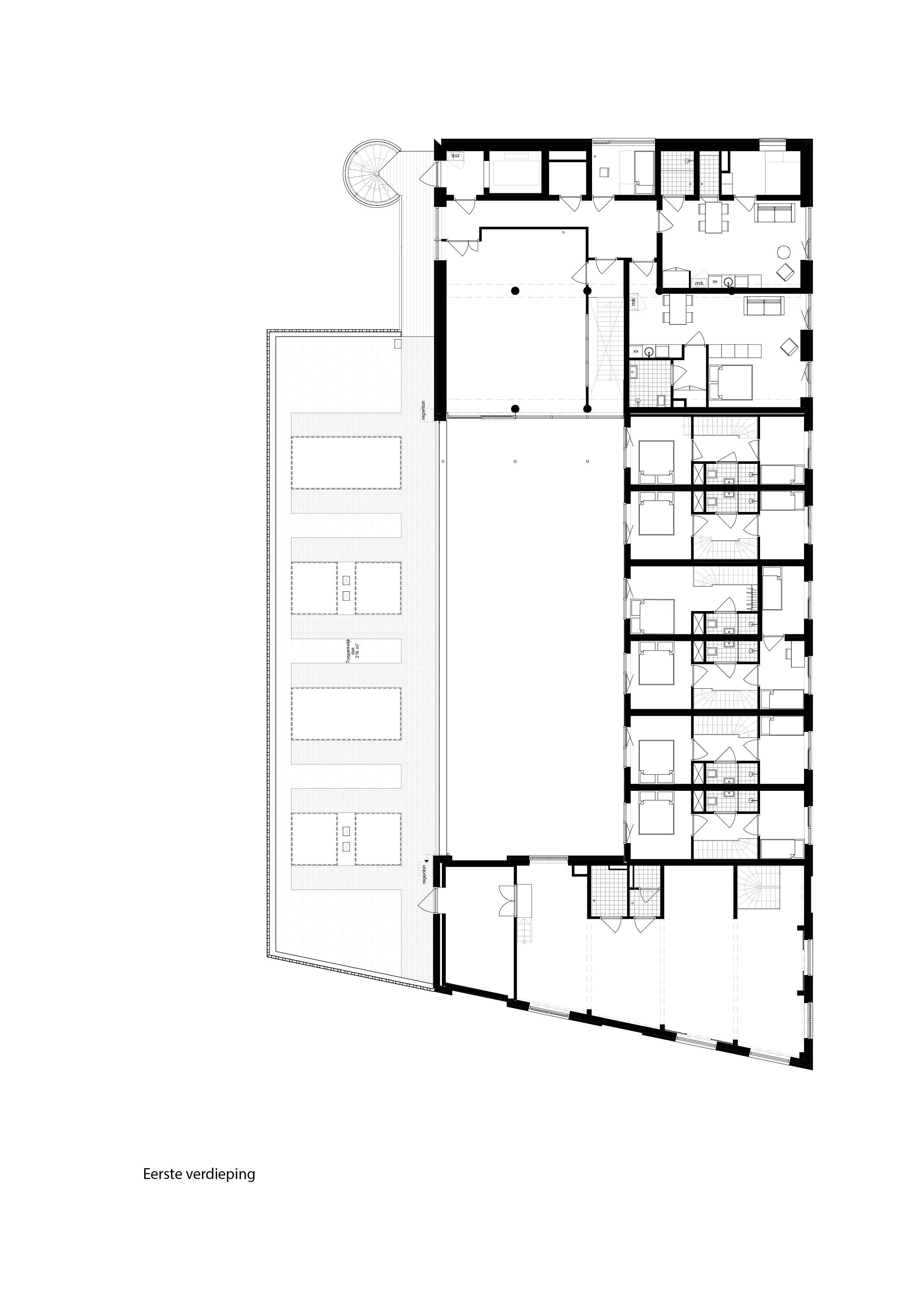 Plattegrond eerste verdieping. Beeld Raumplan / Time to Access