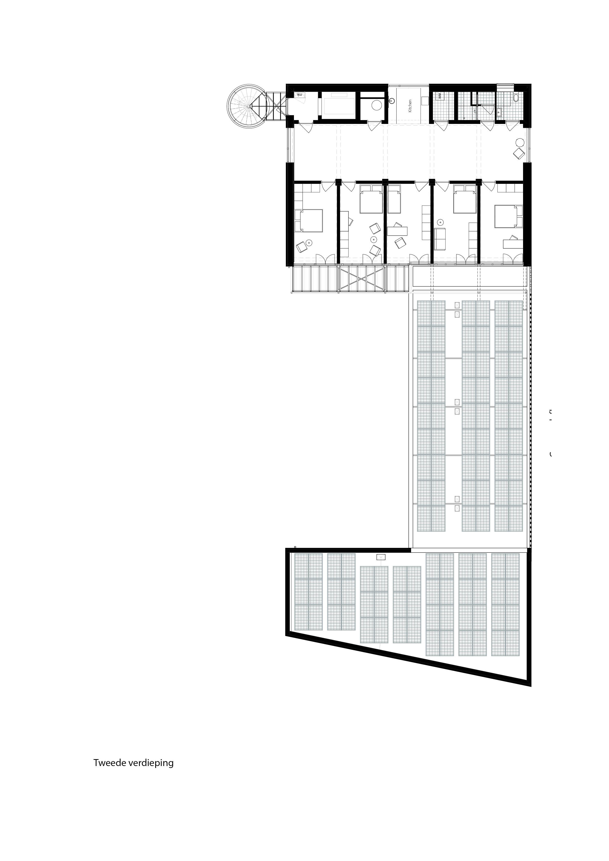 Plattegrond tweede verdieping. Beeld Raumplan / Time to Access