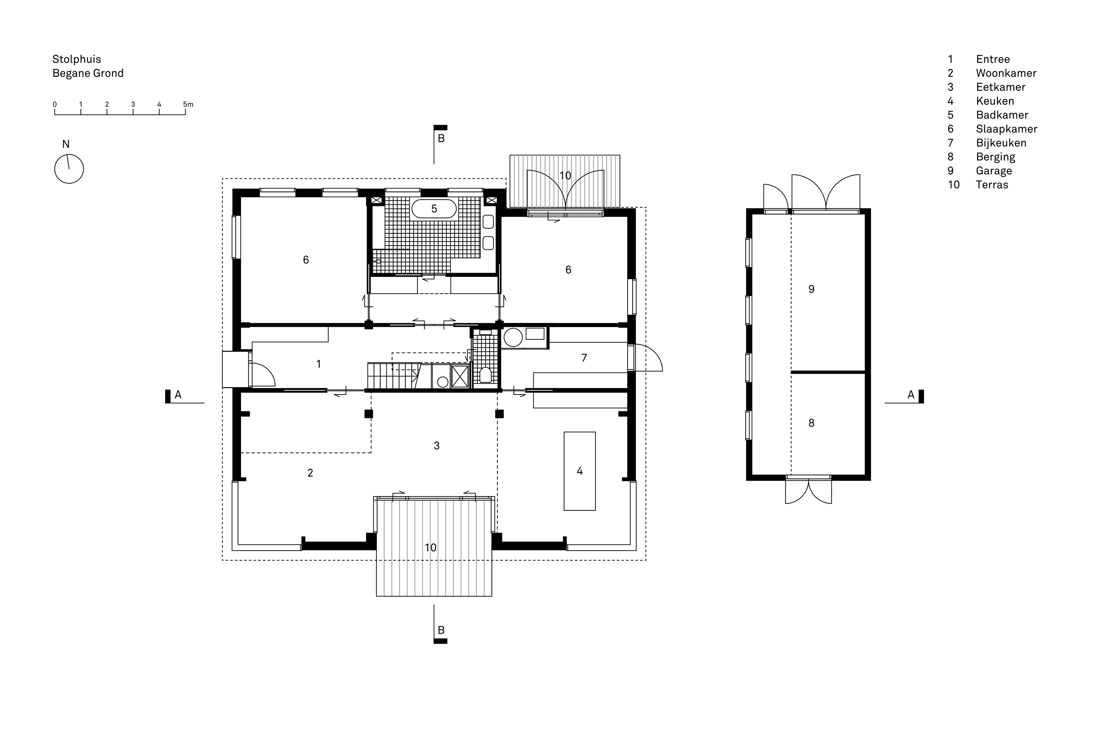 Plattegrond begane grond. Beeld Snitker/Borst Architects