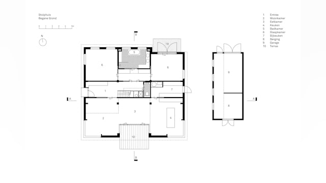 Plattegrond begane grond. Beeld Snitker/Borst Architects