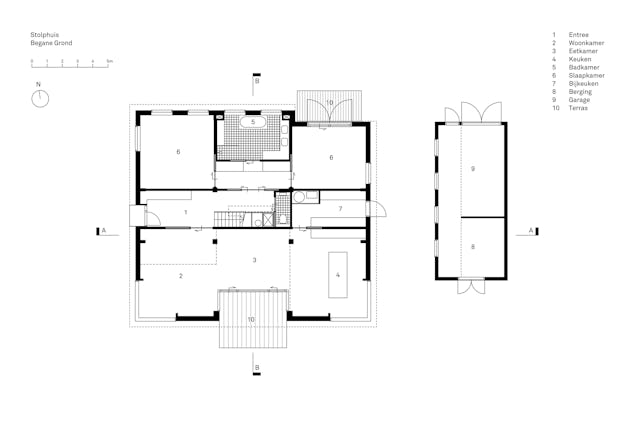 Plattegrond begane grond. Beeld Snitker/Borst Architects