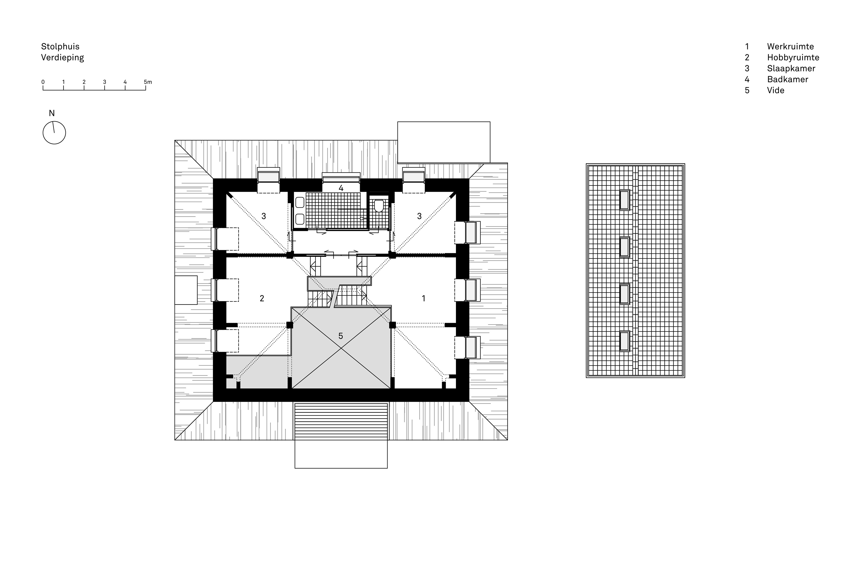 Plattegrond verdieping. Beeld Snitker/Borst Architects