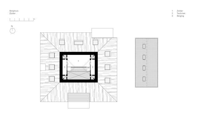 Plattegrond zolder. Beeld Snitker/Borst Architects