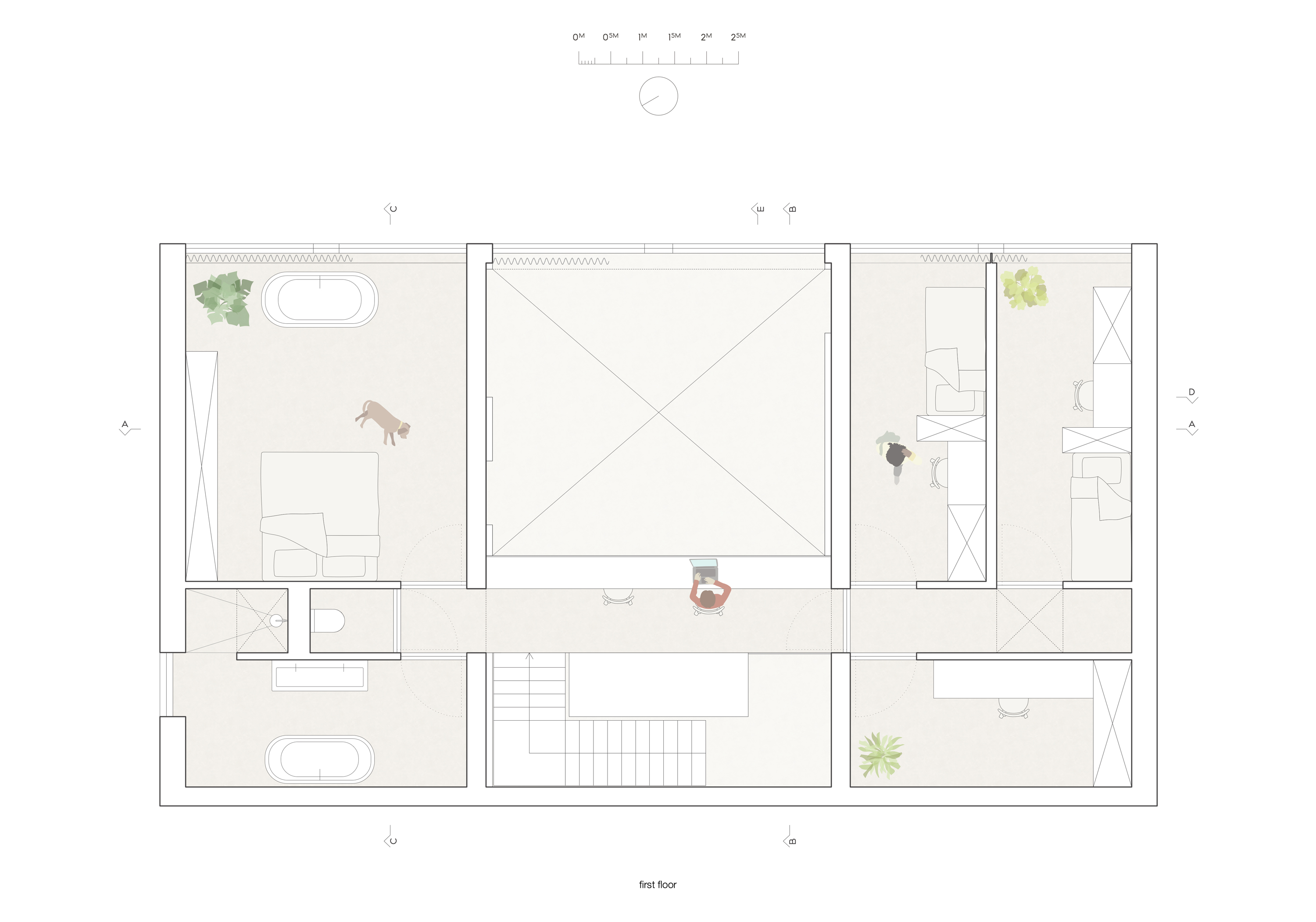 Plattegrond eerste verdieping