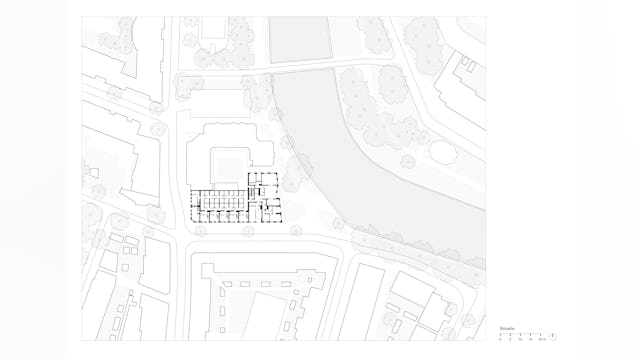 Situatietekening. Beeld van Bergen Kolpa Architecten