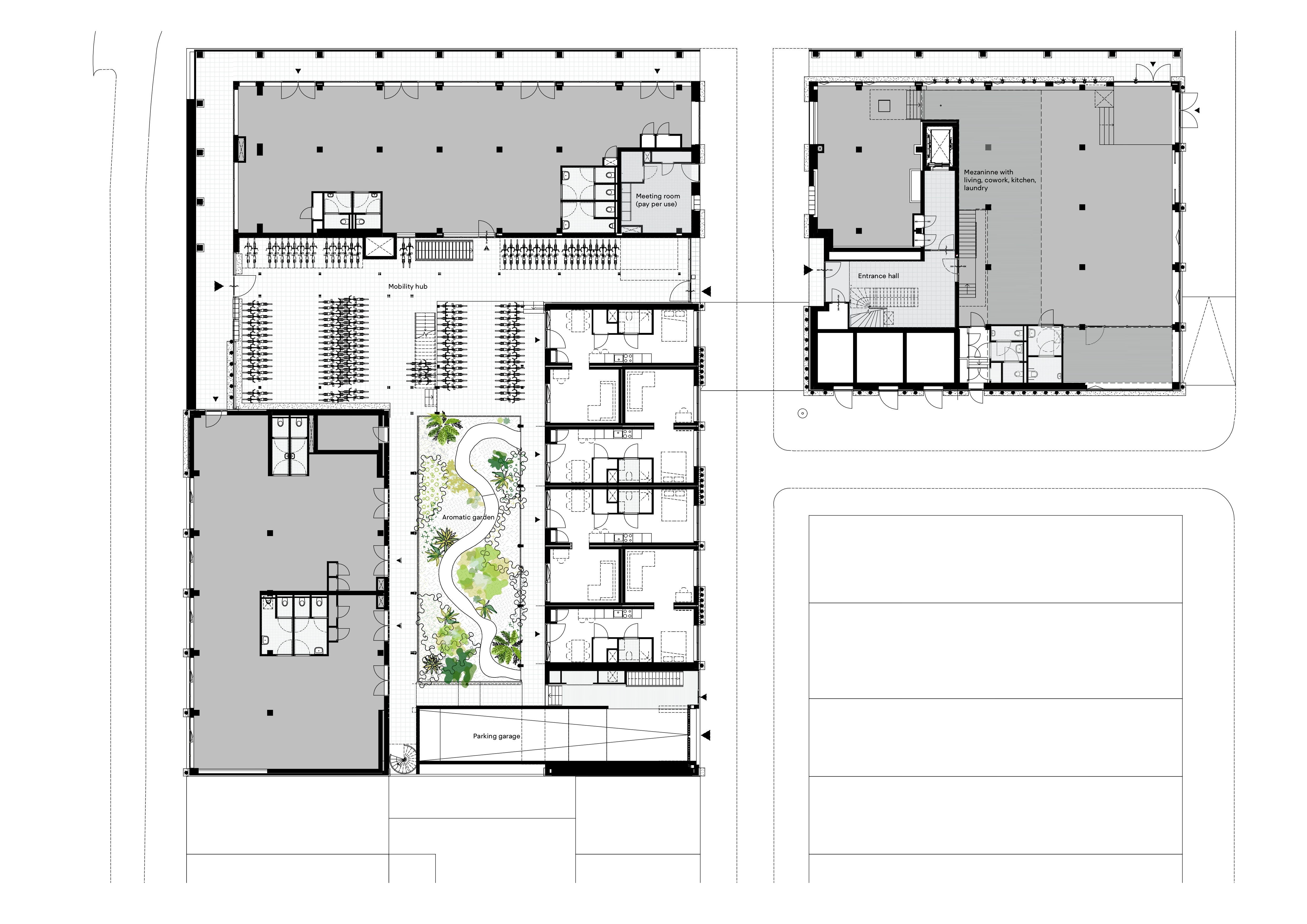 Plattegrond begane grond. Beeld Marc Koehler Associates