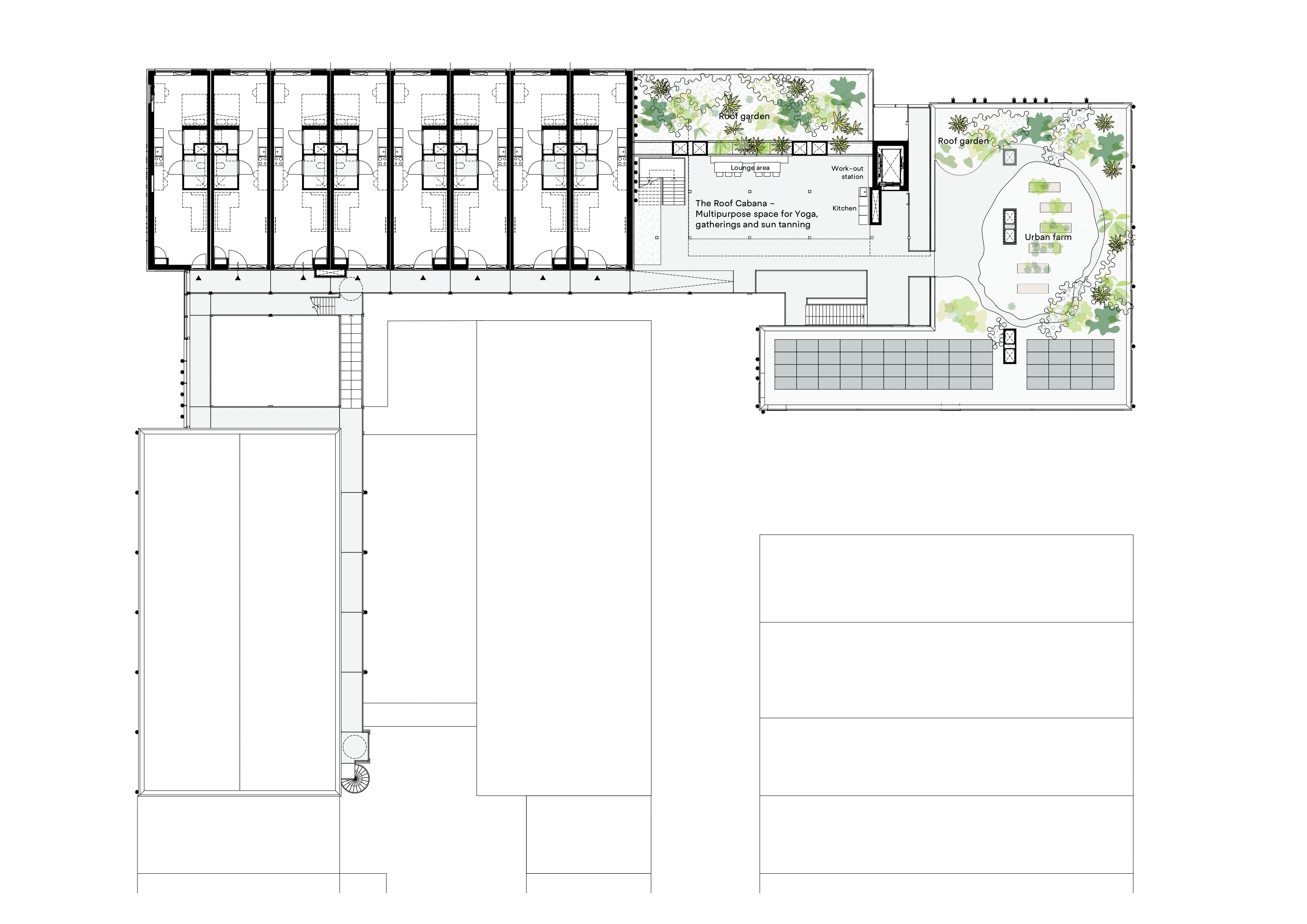 Plattegrond vijfde verdieping. Beeld Marc Koehler Associates