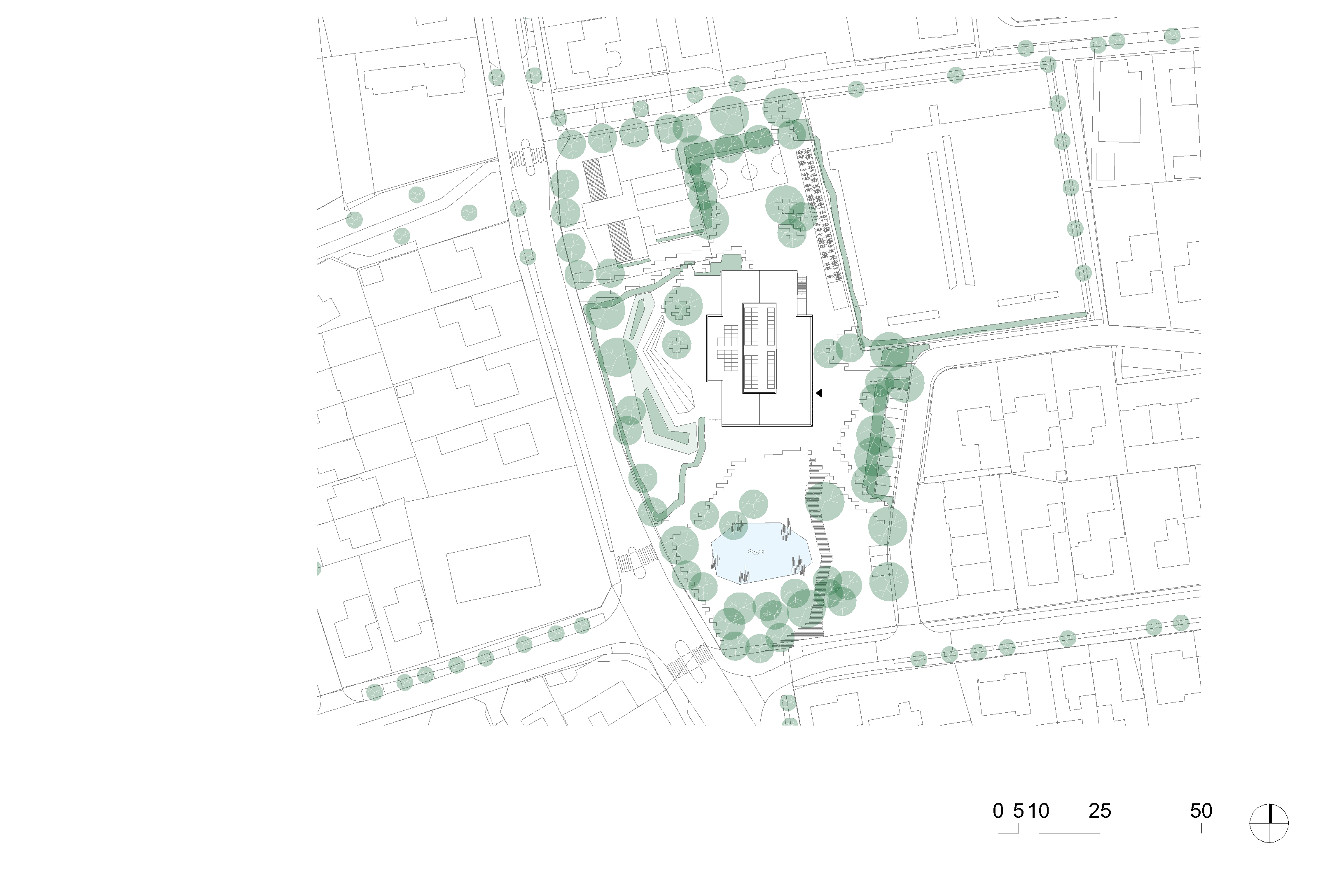 Situatietekening. Beeld Grosfeld Bekkers van der Velde Architecten