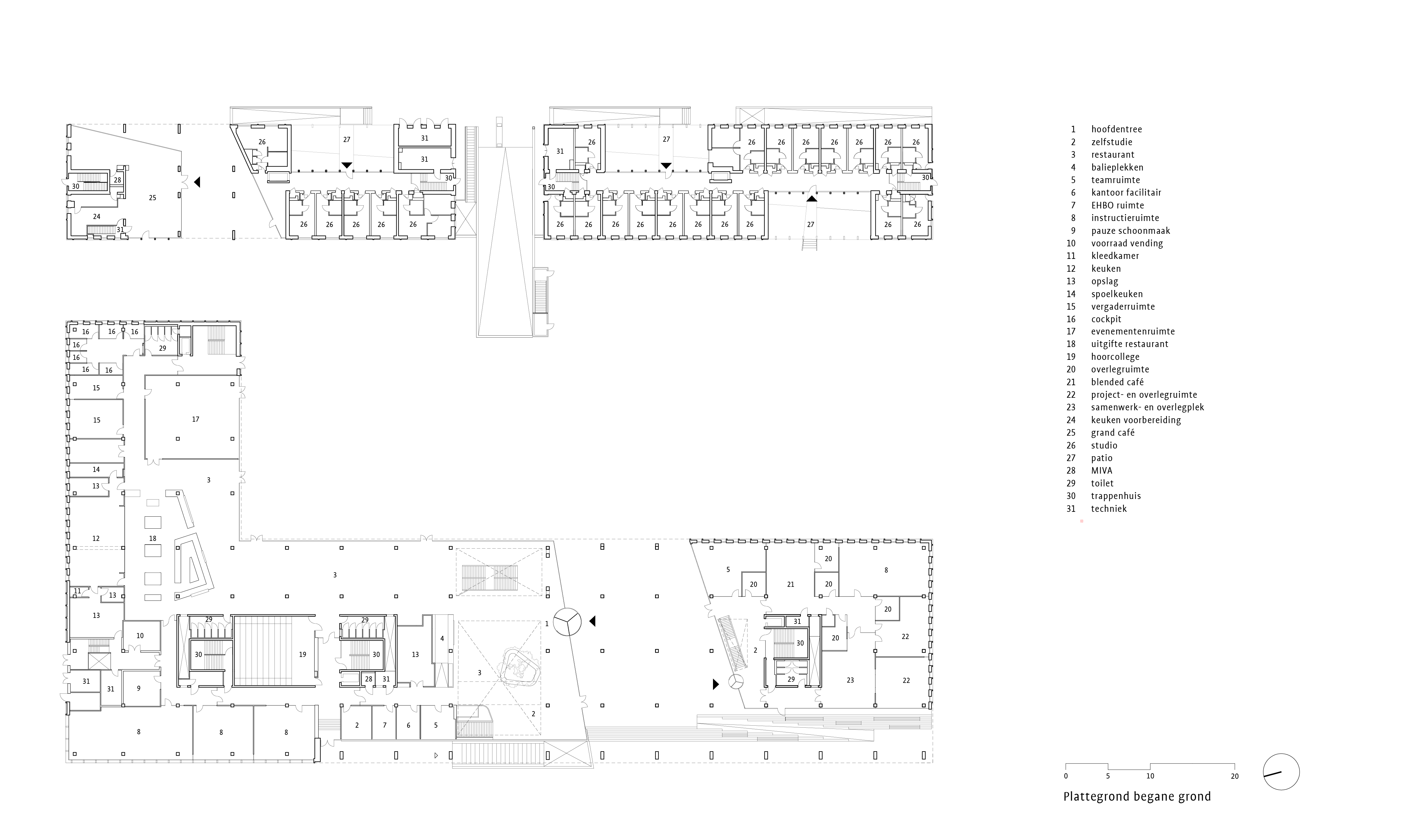 Plattegrond begane grond. Beeld DP6 architectuurstudio