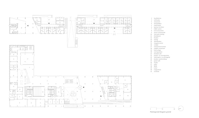 Plattegrond begane grond. Beeld DP6 architectuurstudio