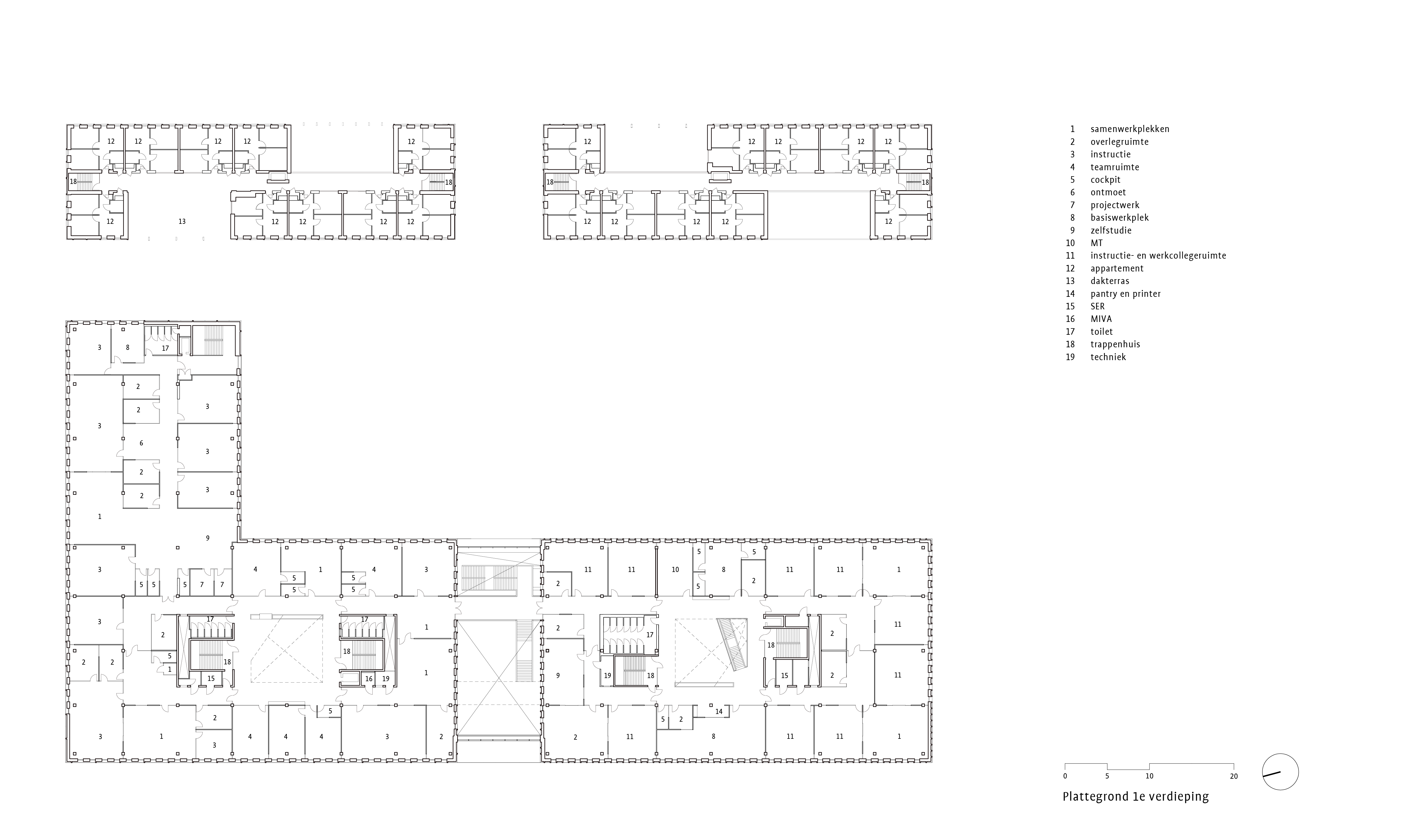 Plattegrond eerste verdieping. Beeld DP6 architectuurstudio