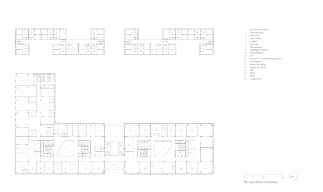 Plattegrond tweede verdieping. Beeld DP6 architectuurstudio
