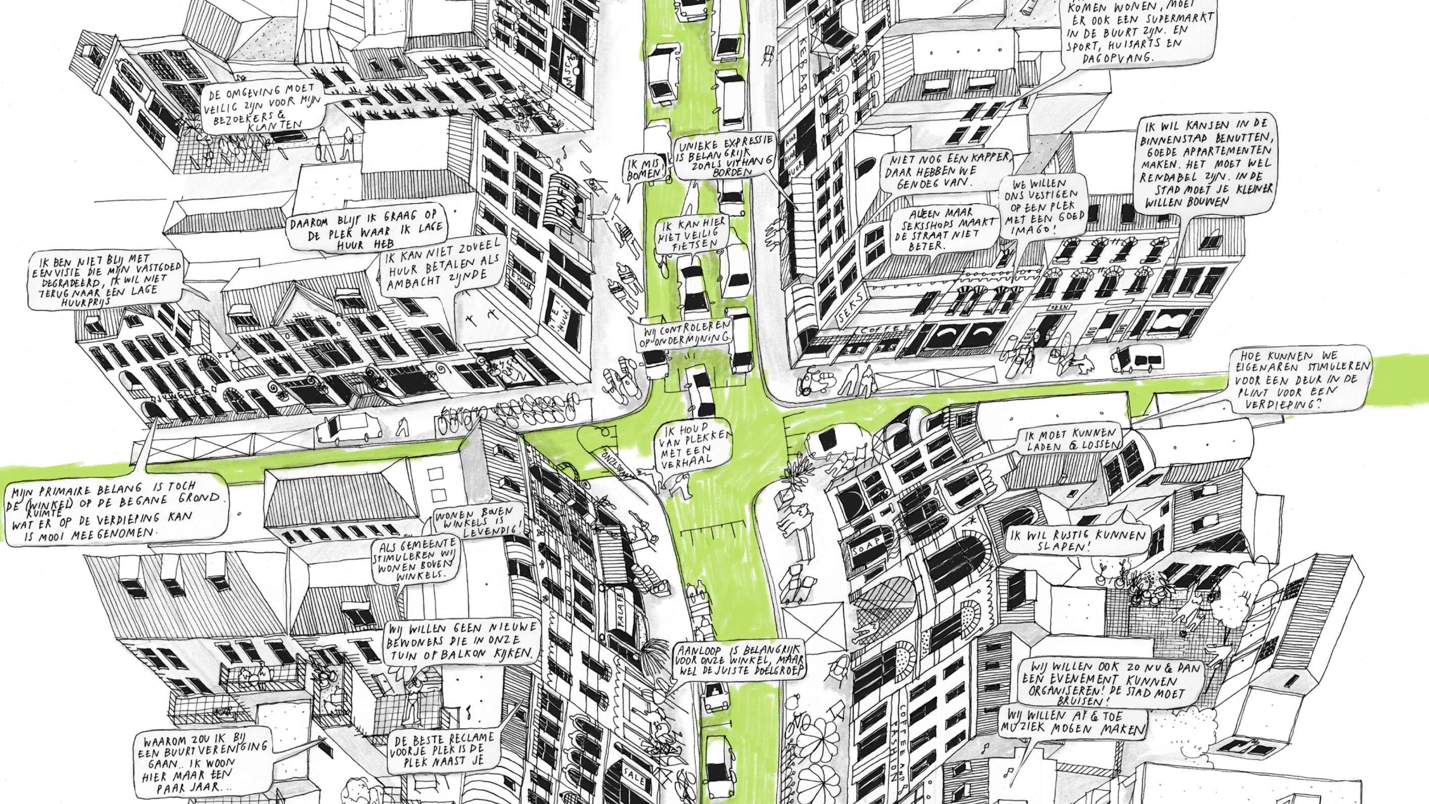 Detail omslag 'De meerstemmigheid van de aanloopstraat'. Beeld Studio Nadia Nena