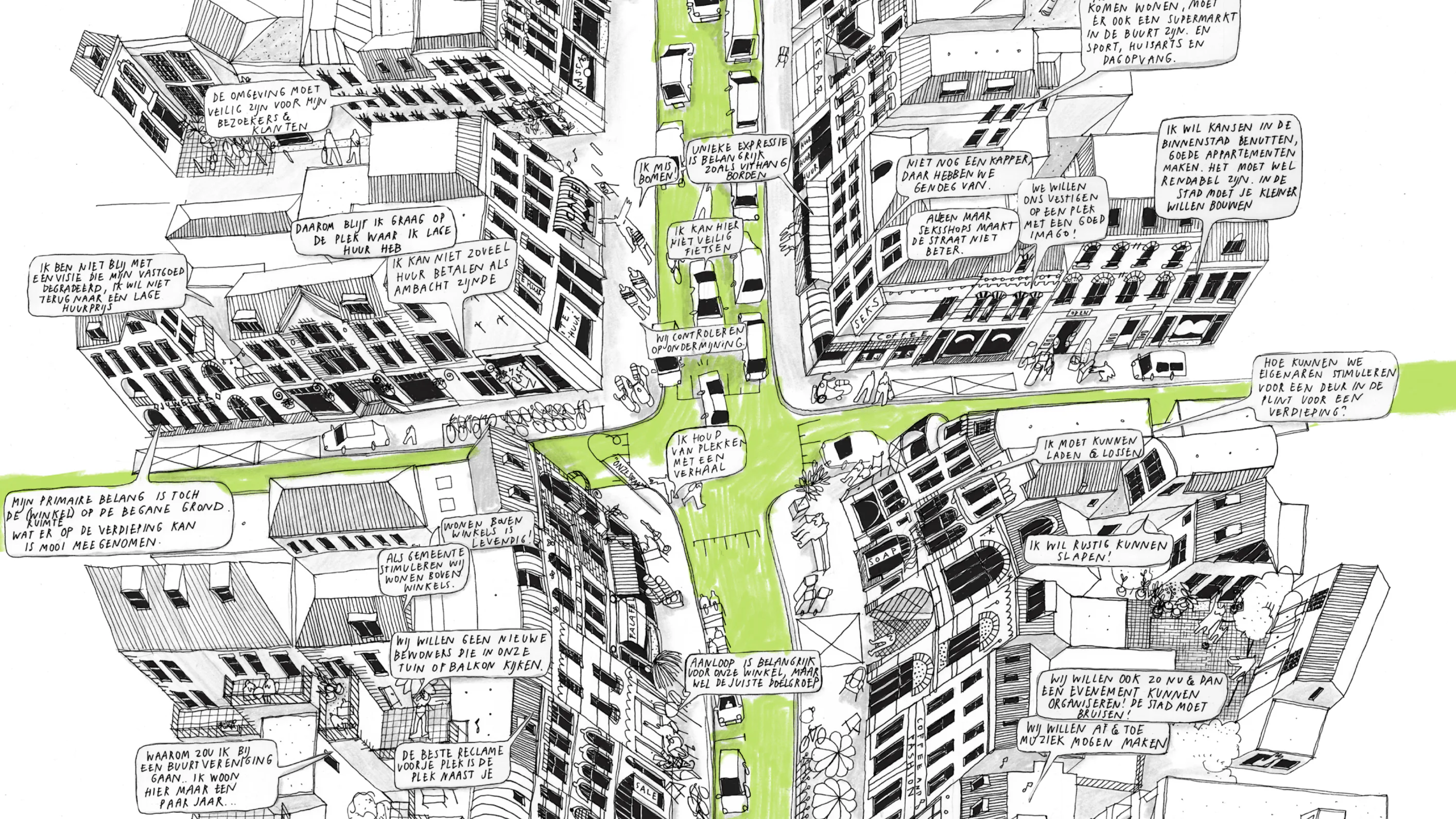 Detail omslag 'De meerstemmigheid van de aanloopstraat'. Beeld Studio Nadia Nena