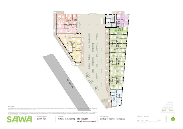 Plattegrond eerste verdieping. Beeld Mei architects and planners