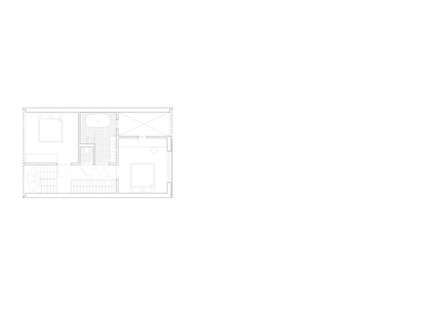 Plattegrond tweede verdieping. Beeld Studioninedots