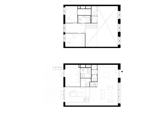 Voorbeeldwoning splitlevel. Beeld Raumplan