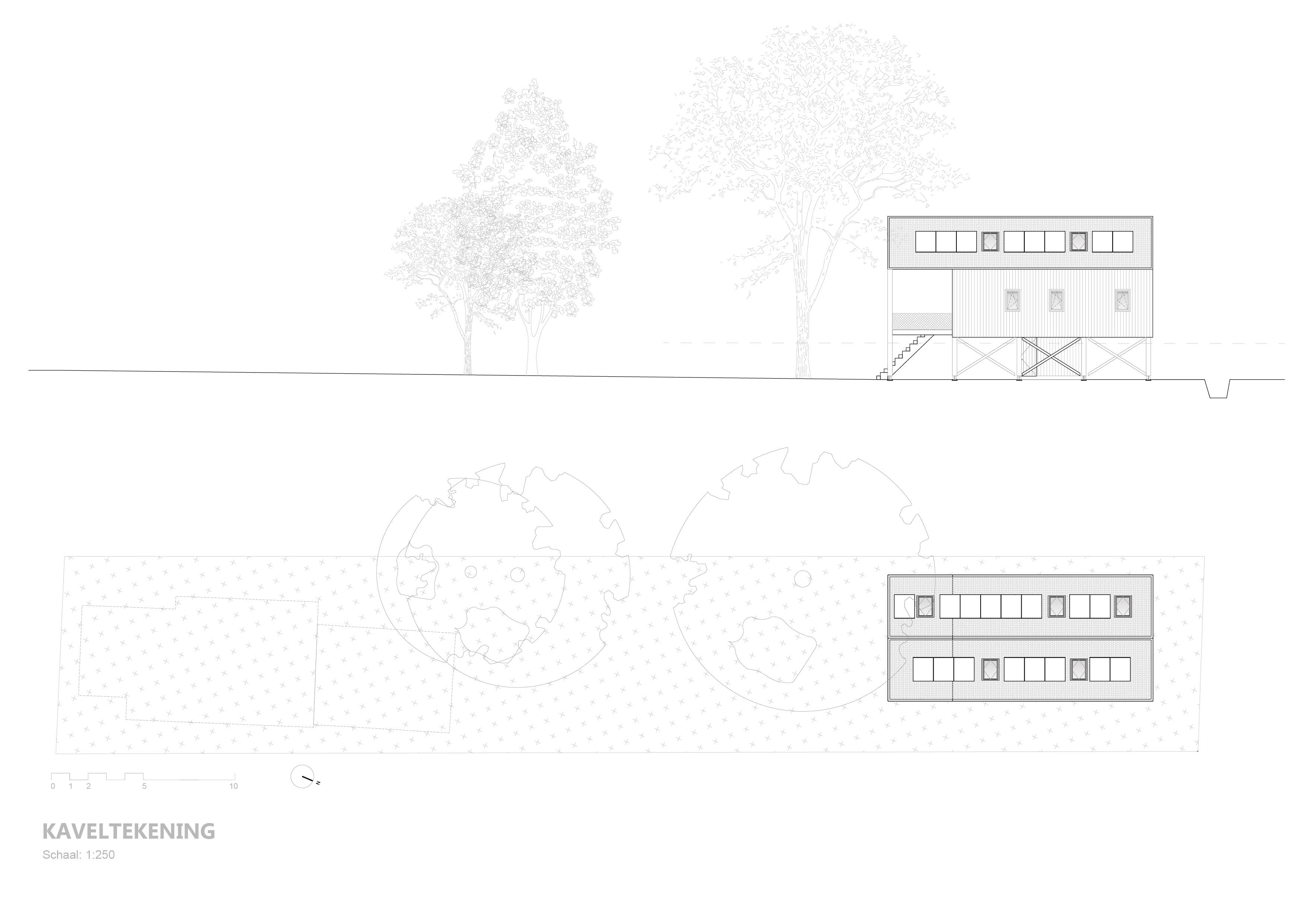 Kaveltekening. Beeld Woonpioniers