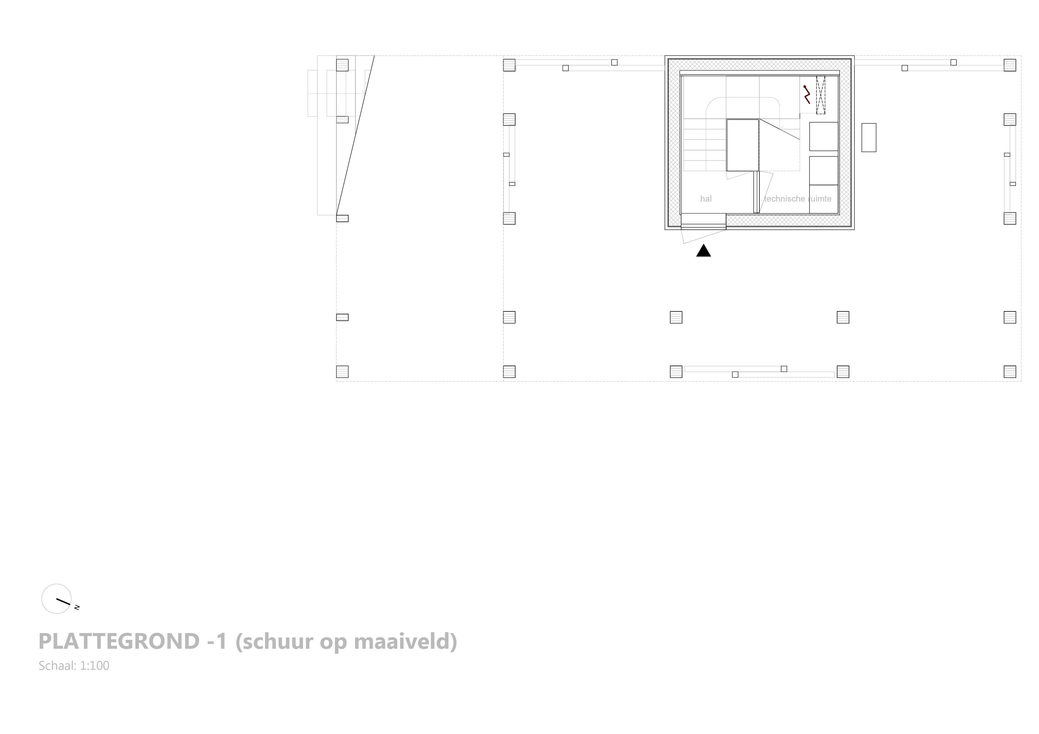 Plattegrond kelderverdieping (schuur op maaiveld). Beeld Woonpioniers