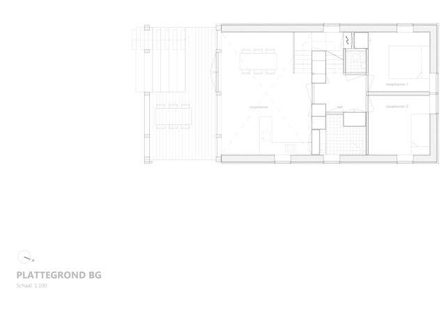 Plattegrond begane grond. Beeld Woonpioniers