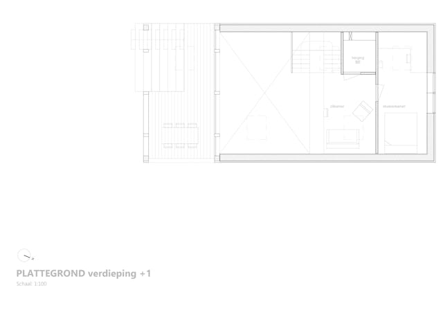 Plattegrond eerste verdieping. Beeld Woonpioniers