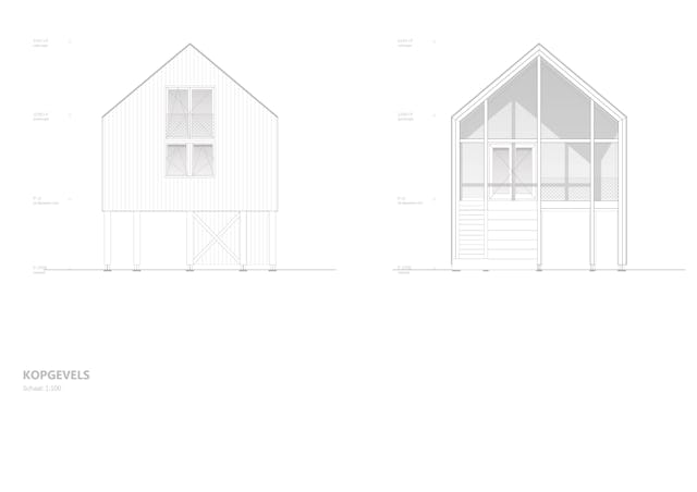 Kopgevels. Beeld Woonpioniers