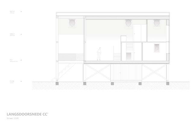 Langsdoorsnede. Beeld Woonpioniers
