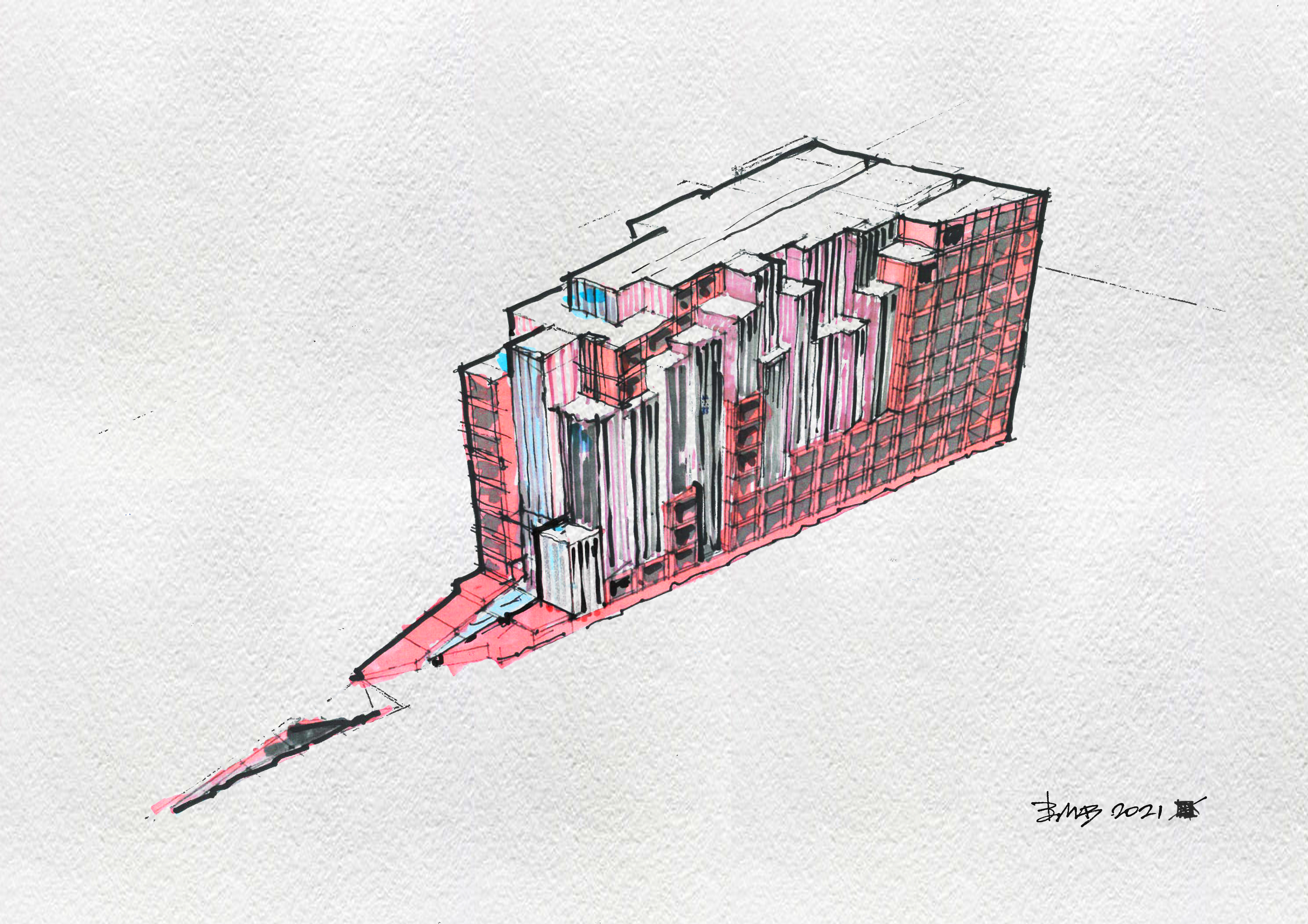 Schets. Beeld TANGRAM Architekten