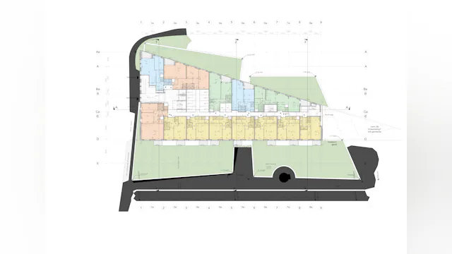 Plattegrond begane grond. Beeld TANGRAM Architekten
