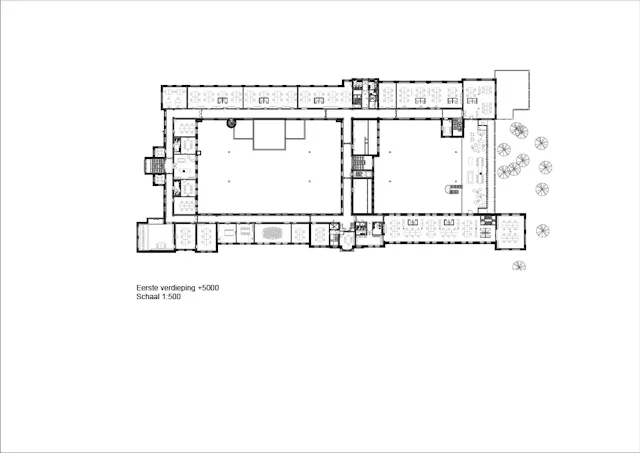 Plattegrond eerste verdieping. Beeld Braaksma & Roos
