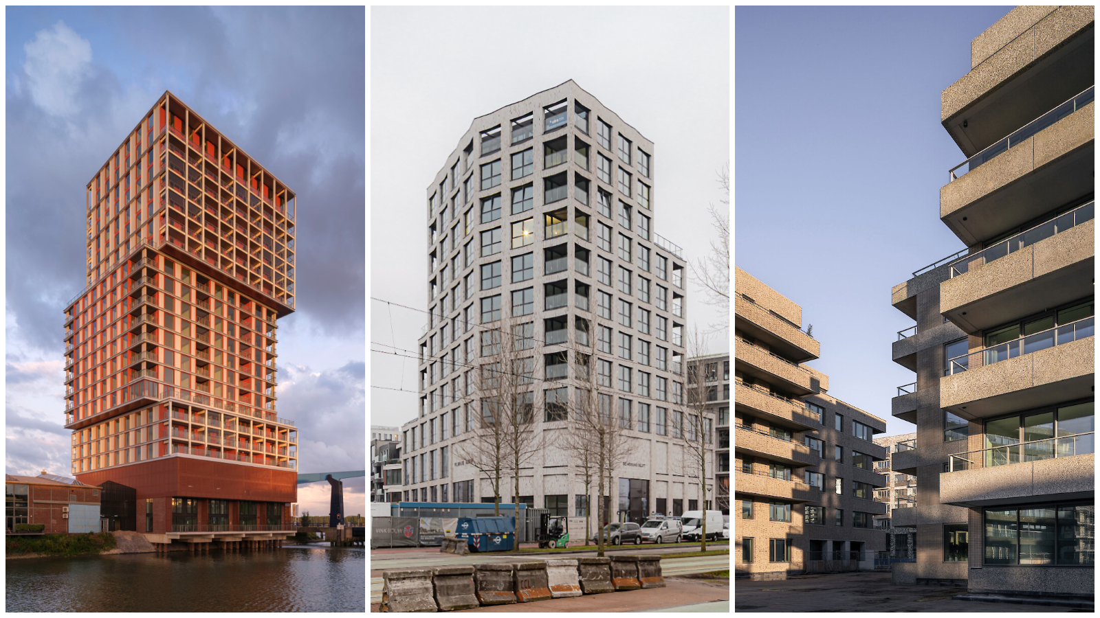 v.l.n.r. De Piek, beeld Ossip van Duivenbode. Hooghe Delft, beeld Sebastian van Damme. Parkvilla’s Elzenhagen, beeld Anna Odulinska.