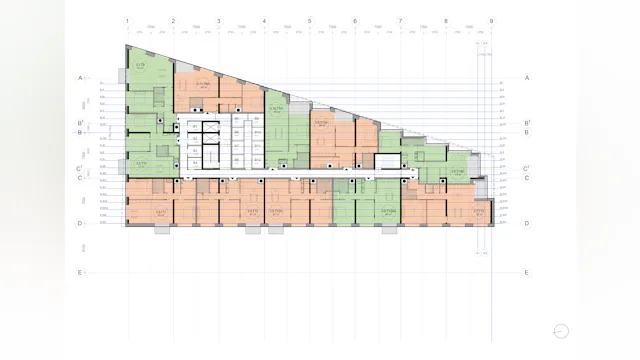 Plattegrond derde verdieping. Beeld TANGRAM Architekten