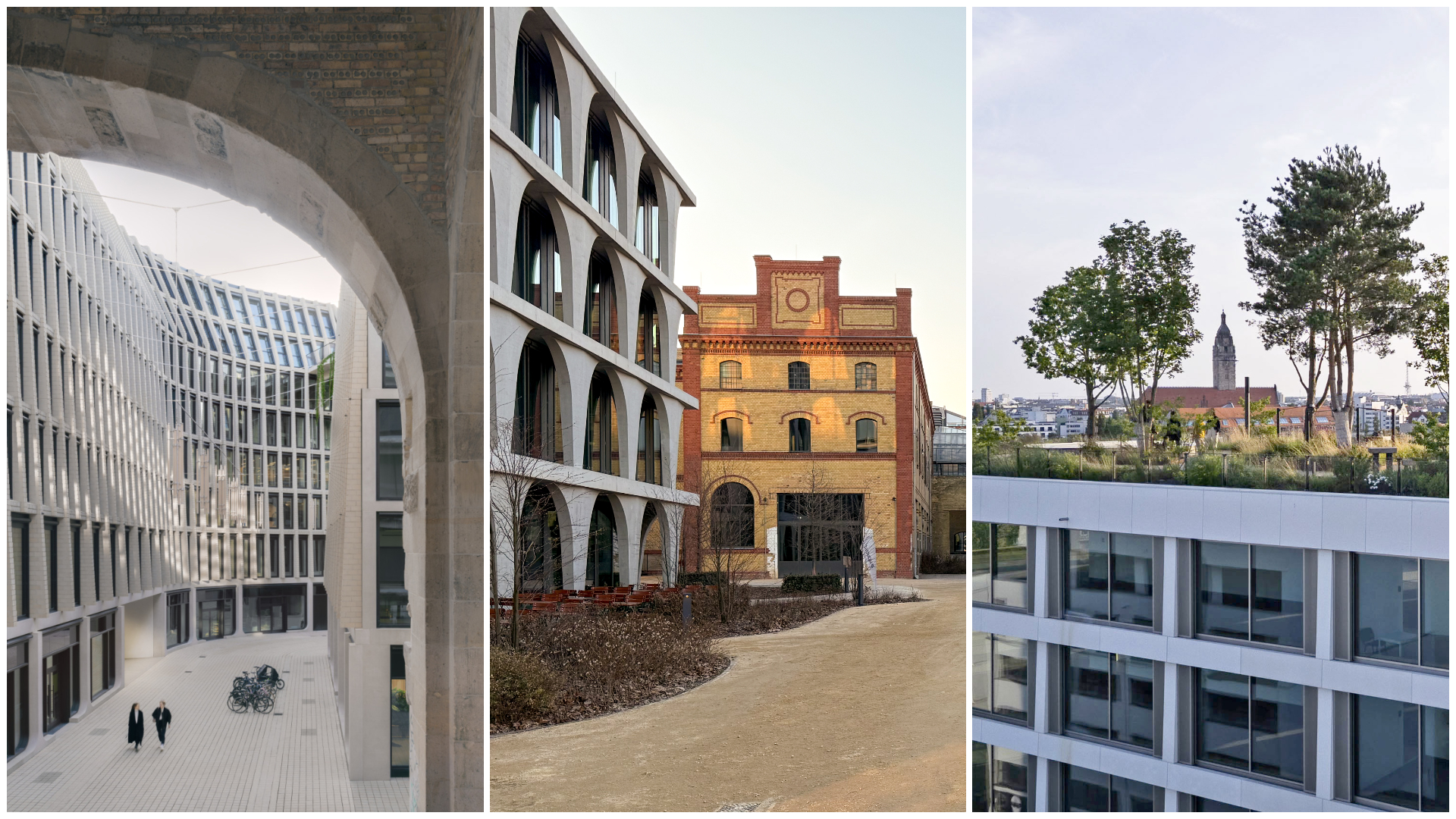 v.l.n.r. Am Tacheles, beeld Simon Menges & Nino Tugushi. Bötzow Campus, beeld Harm Tilman. AERA, beeld Dan Zoubek.