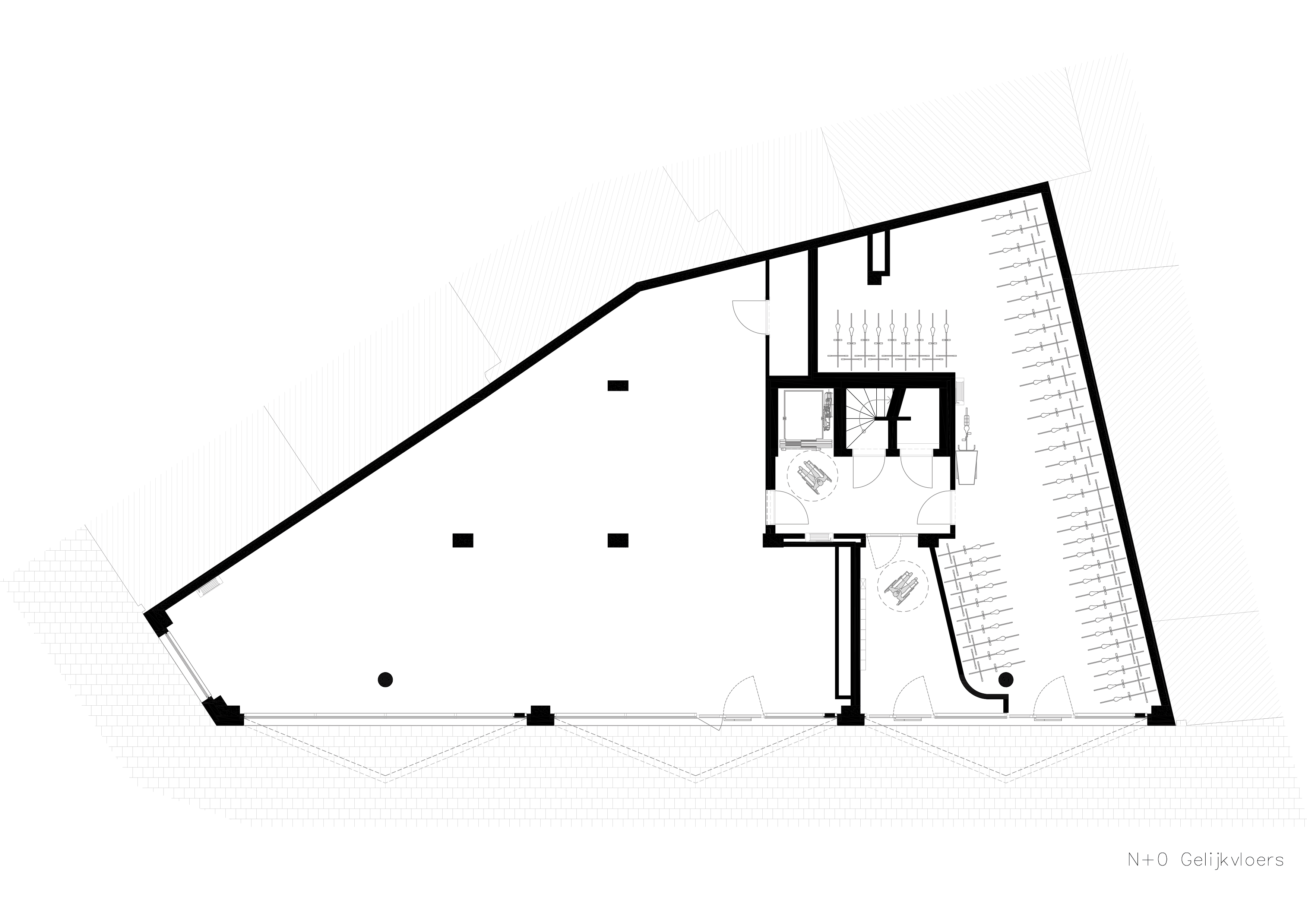 Plattegrond begane grond. Beeld B-architecten