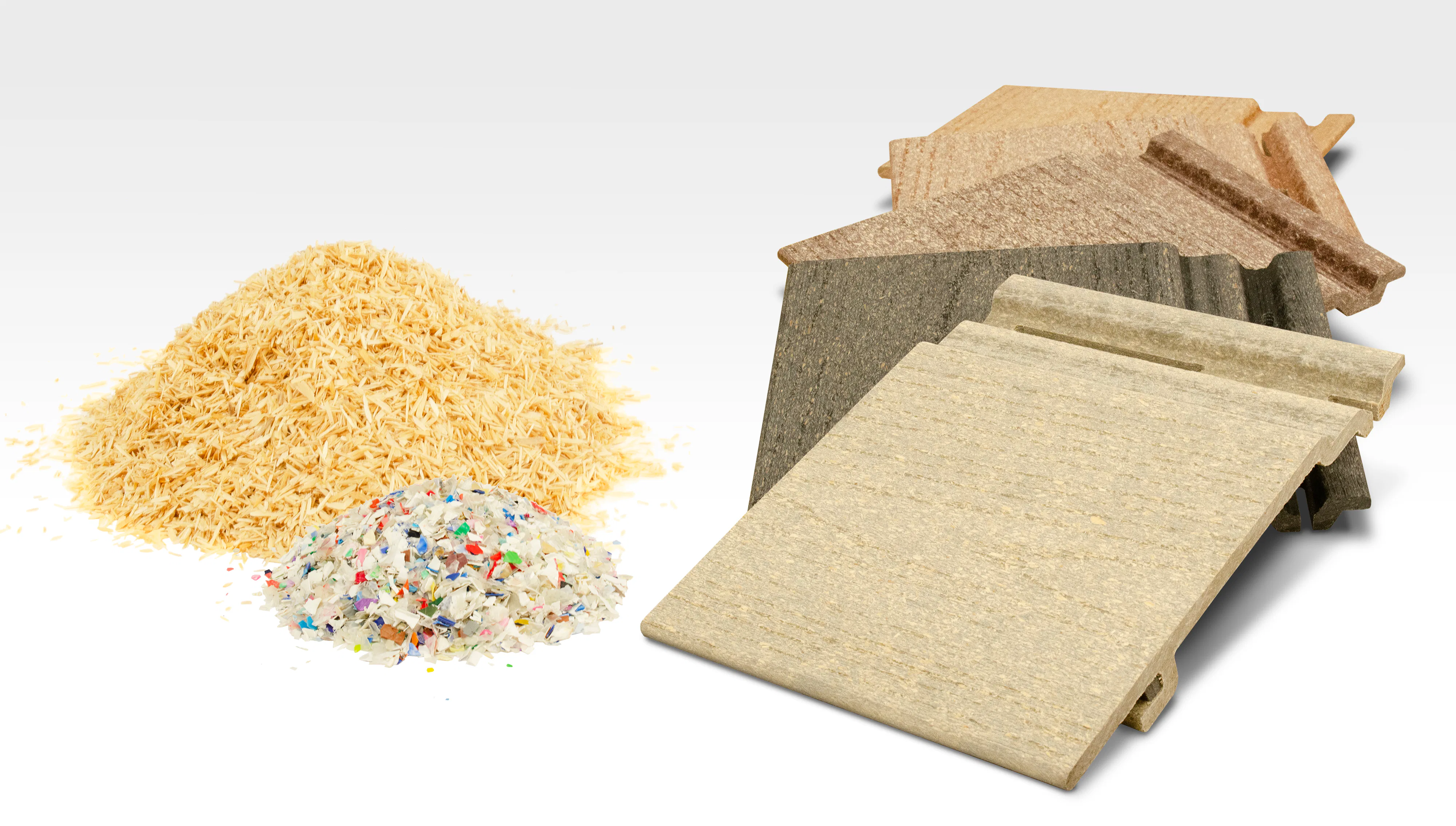 ‘Voor 70 procent bestaat de composiet uit houtvezel en voor 30 procent uit polypropyleen (PP).’