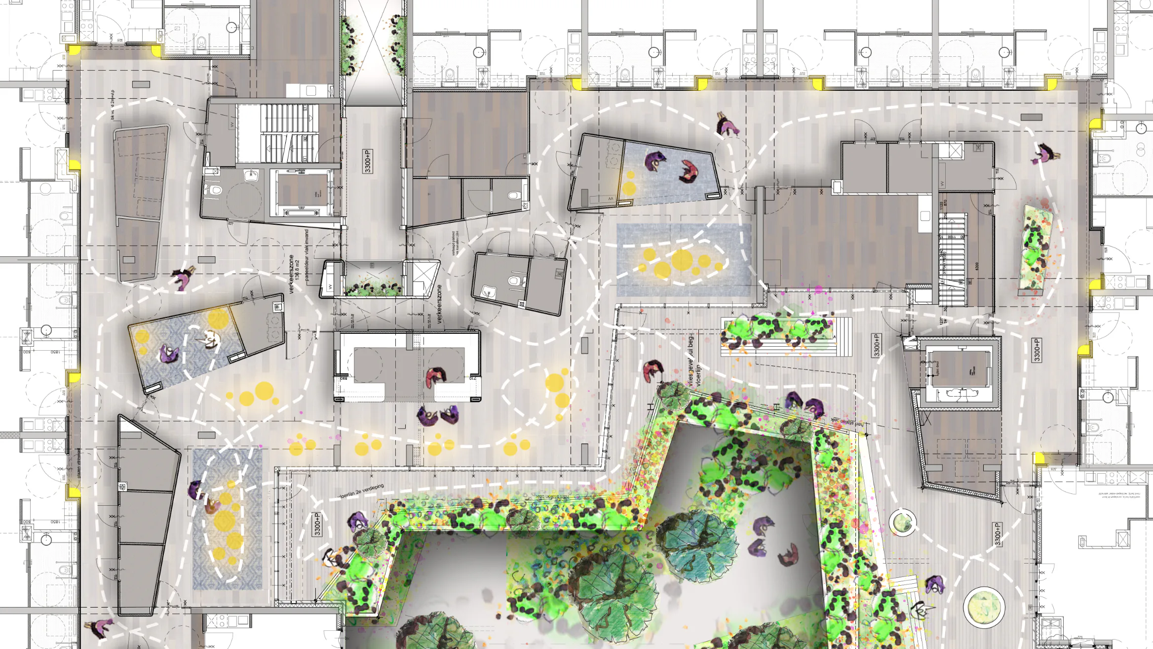 Detail van plattegrond Zuidoever in Amsterdam. Beeld Tangram