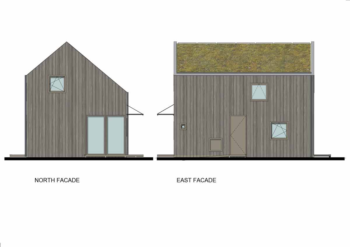 Gevelaanzichten. Beeld Bygg Architecture & Design